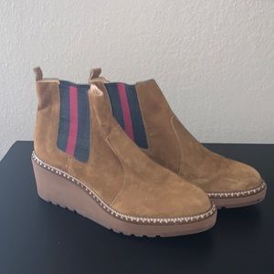 Suede Wedge Booties